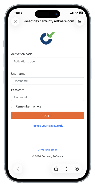 log in